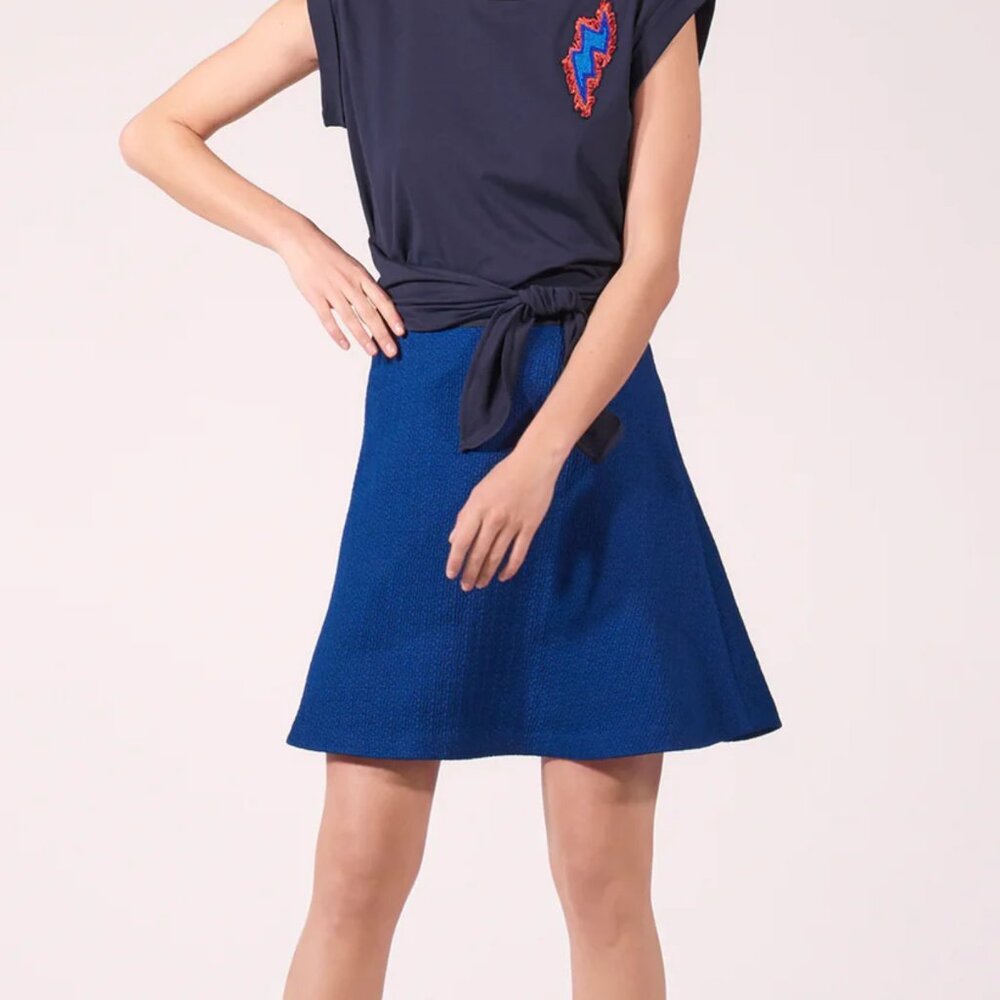 Blue Sandro Paris Flared Skirt